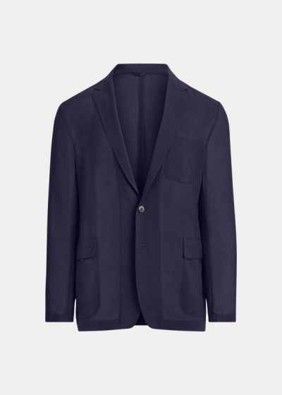 Blazer Ralph Lauren Hombre Azul Marino - Wool Gauze - IXFDH1950